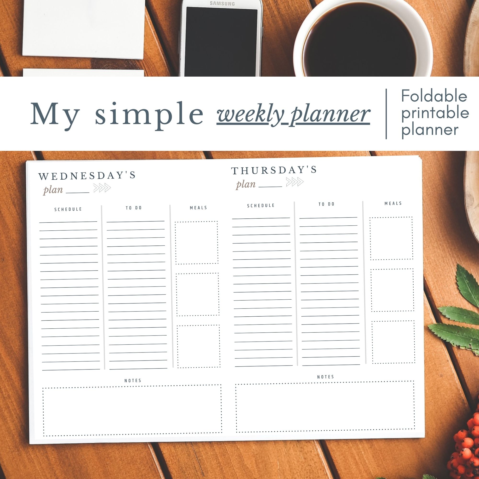 My Simple Weekly Planner graphic